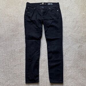 7 For All Mankind | Gwenevere Super Skinny Jeans in Black | Size 30